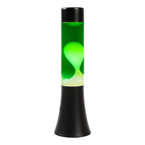Picture of LAVA LAMP BLACK BASE LIQUID GREEN/WHITE 30 CM